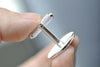 Silver Cuff Links Cufflinks With 18mm Bezel Cup Set of 10 A8053