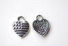 20 pcs Antique Silver Small Heart Charms 10x12mm A8057