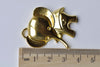 Gold Baby Elephant Pendants Kawaii Charms 36x37mm Set of 6 A8059