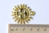 Gold Sun Face Charms Pendants 30mm Set of 10 A8061