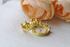 Gold Crown Ring Charms 6x17mm Set of 10 pcs A8077