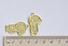 SALE Gold Girl Flat Charms 18x28mm Set of 10 A8074