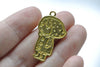 SALE Gold Girl Flat Charms 18x28mm Set of 10 A8074