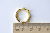Gold Crown Ring Charms 6x17mm Set of 10 pcs A8077