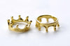 Gold Crown Ring Charms 6x17mm Set of 10 pcs A8077
