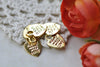 Gold Heart Charms Double Sided 12x15mm Set of 40 A8083