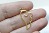 Gold Angel Wing Frame Charms 9x18mm Set of 20 A8085