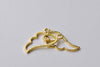 Gold Angel Wing Frame Charms 9x18mm Set of 20 A8085