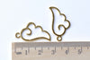 Gold Angel Wing Frame Charms 9x18mm Set of 20 A8085