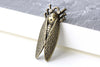 Cicada Charms Antique Bronze Insect Pendants Set of 10 A8096