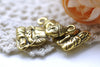 Antique Gold Sitting Buddha Charms 24x34mm Set of 5 A8099