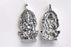 Antique Silver Thai Elephant Pendants Charms 32x62mm Set of 5 A8102