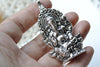 Antique Silver Thai Elephant Pendants Charms 32x62mm Set of 5 A8102