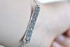 Stamped Bar Rectangle Connector Antique Silver Charms Set of 10 A8106