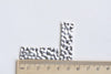 Stamped Bar Rectangle Connector Antique Silver Charms Set of 10 A8106