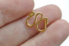 Gold M Bail Clasps Necklace Chain End Connector Set of 20 A8108