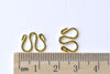 Gold M Bail Clasps Necklace Chain End Connector Set of 20 A8108
