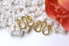 Gold M Bail Clasps Necklace Chain End Connector Set of 20 A8108