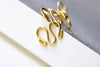 Gold M Bail Clasps Necklace Chain End Connector Set of 20 A8108