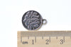 10 pcs Lotus Flower Pendants Antique Silver Religious Charms A8115