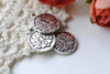 10 pcs Lotus Flower Pendants Antique Silver Religious Charms A8115
