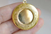 Anti Tarnish 16K Gold Photo Locket 20mm Cabochon Set of 2 A8110