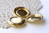Anti Tarnish 16K Gold Photo Locket 20mm Cabochon Set of 2 A8110