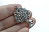 Antique Silver Cat Tree Pendants Charms 22x36mm Set of 10 A8112