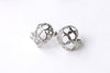 Platinum 3D Heart Wish Box Pendants Charms 16x19mm Set of 4 A8121
