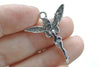 Small Fairy Charms Antique Silver Pendants 24x29mm Set of 10 A8118