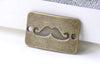 Moustache Connector Antique Bronze Rectangle Charms Set of 10 A8122