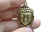 Buddha Head Charms Antique Bronze Religious Charms Set of 10 A8134
