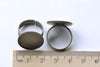 Bronze Ring Blank Shank Base Match 18mm Cabochon Set of 10 A8138