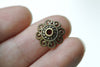 Antique Bronze Filigree Bead Caps 12mm Set of 50 A8135