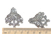 Antique Silver Flat Chandelier Earring Drops Pendant Set of 10 A8146
