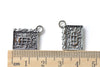Holy Bible Classic Book Antique Silver 3D Charms Set of 10 A8145