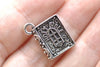 Holy Bible Classic Book Antique Silver 3D Charms Set of 10 A8145