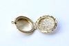 Anti Tarnish 16K Gold Filigree Flower Photo Locket Set of 5 A8150