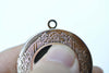 Silver Round Bezel Photo Lockets Match 20mm Cabochon Set of 2 A8151