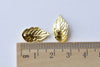 Gold Curved Leaf Charms 10x17mm Set of 30 A8156
