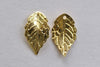 Gold Curved Leaf Charms 10x17mm Set of 30 A8156