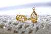 Anti Tarnish 16K Gold Bird Cage Charms Set of 10 A8158