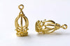 Anti Tarnish 16K Gold Bird Cage Charms Set of 10 A8158