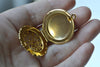 Anti Tarnish 16K Gold Filigree Flower Photo Locket Set of 5 A8150