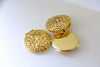 Anti Tarnish 16K Gold Filigree Flower Photo Locket Set of 5 A8150