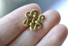 Antique Gold Chinese Knot Connector Charms 14x17mm Set of 20 A8153