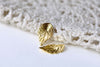 Gold Curved Leaf Charms 10x17mm Set of 30 A8156