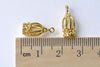 Anti Tarnish 16K Gold Bird Cage Charms Set of 10 A8158