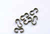 Antique Bronze 8 Shaped Chain Cord Clasps Set of 100 A8162