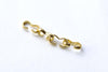 Gold 8 Shaped Chain Cord Clasps Findings 4x8mm Set of 100 A8163